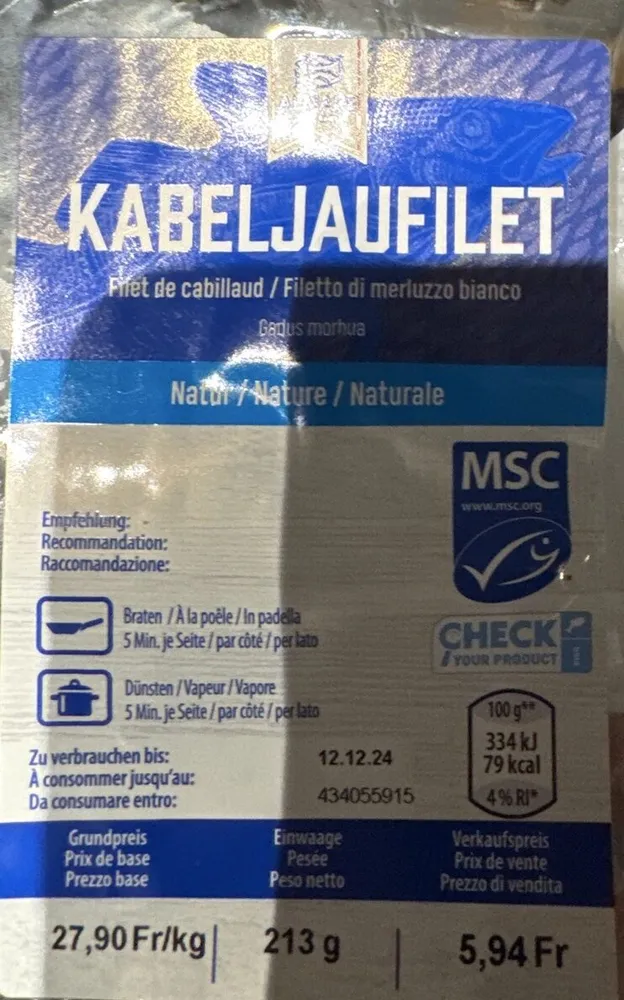 Kabeljaufilet