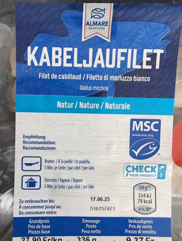 Kabeljaufilets