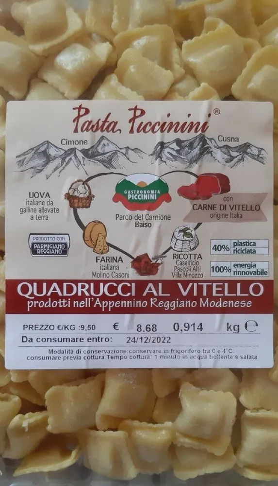 Quadrucci al vitello