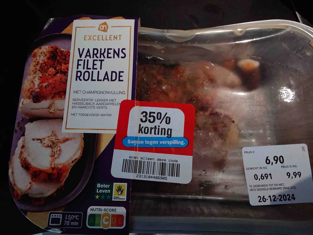 Varkens filet rollade
