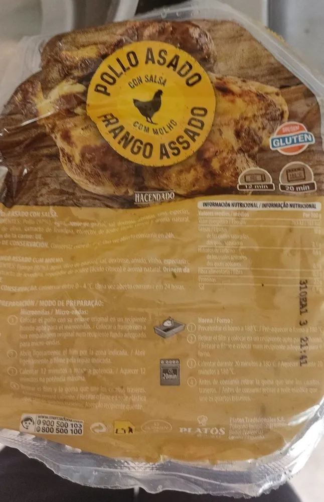 Pollo asado Mercadona
