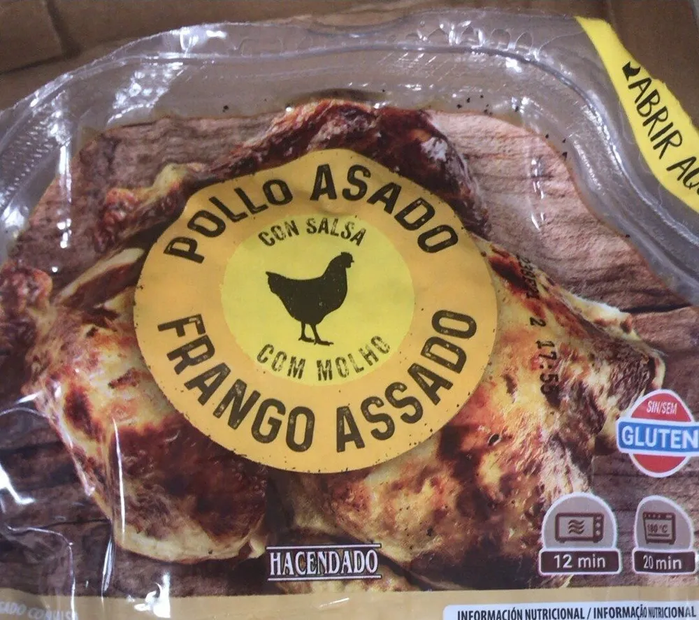 Pollo asado con salsa