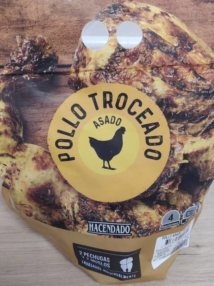 Pollo troceado asado