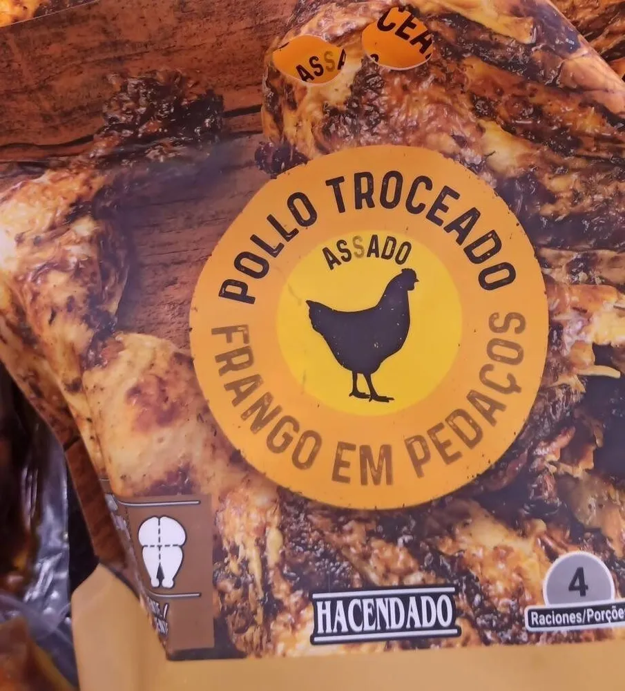 Pollo troceado asado