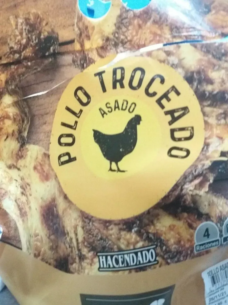 Pollo troceado asado