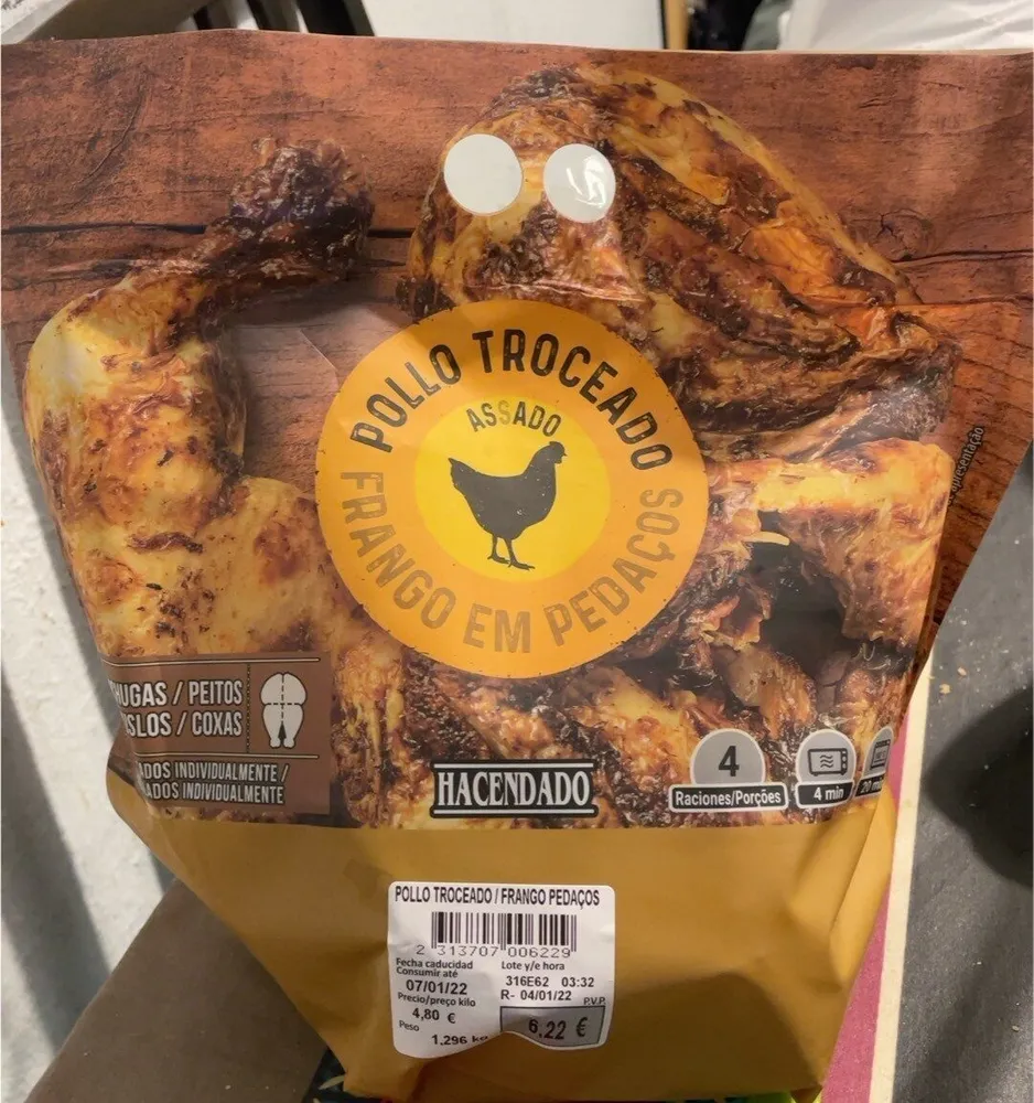 Pollo Troceado Assado
