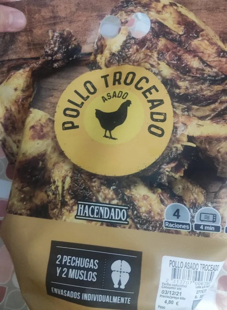 Pollo Troceado Asado