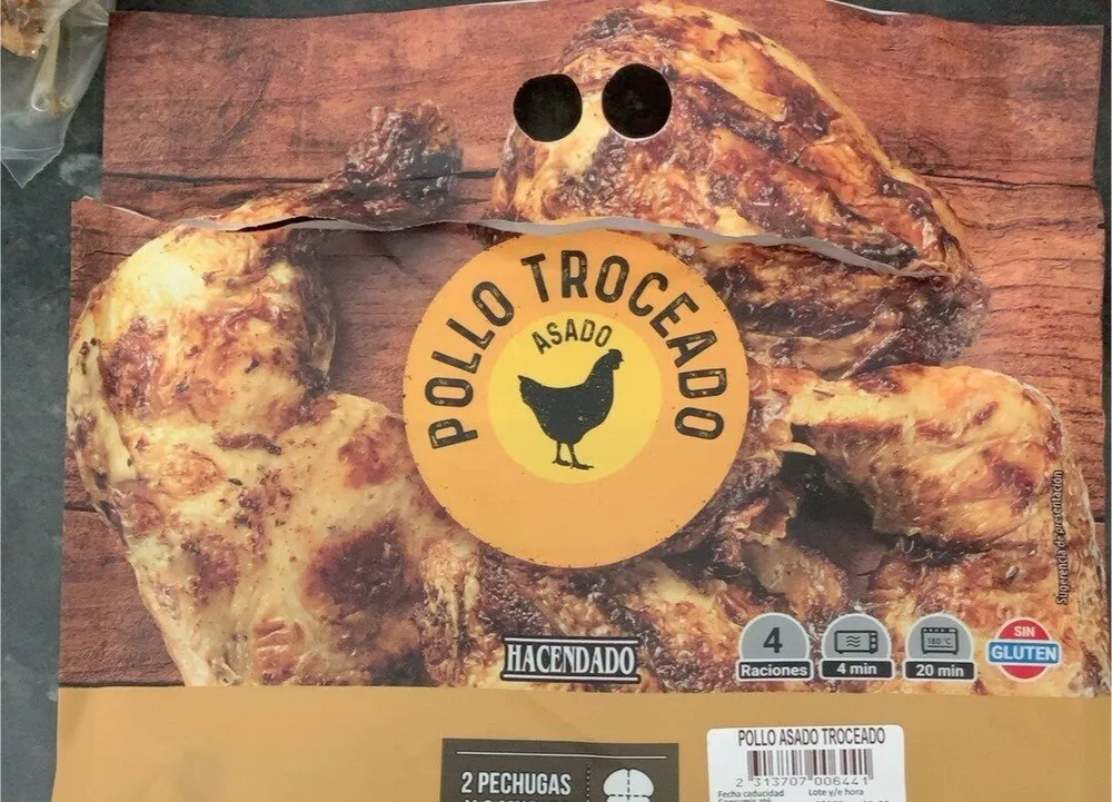 Pollo troceado asado