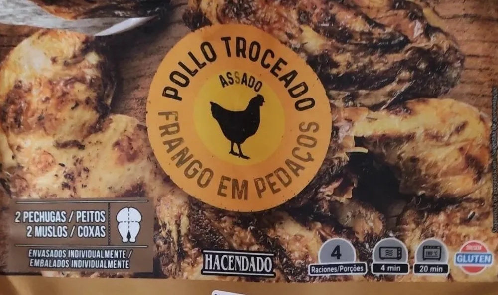 Pollo troceado asado