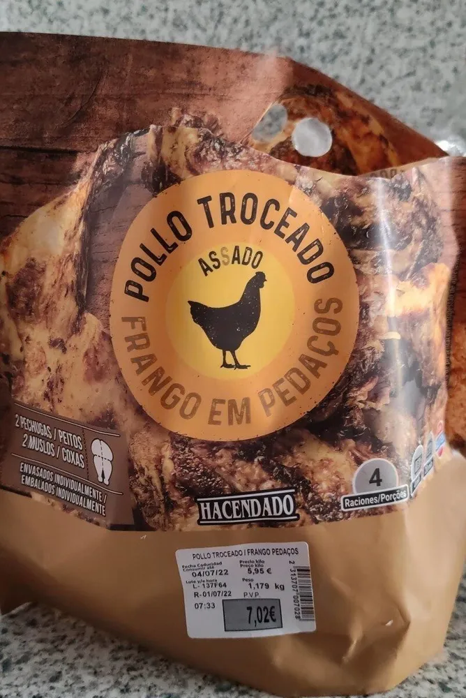 Pollo Troceado Asado