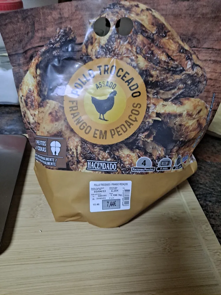 Pollo Troceado Asado