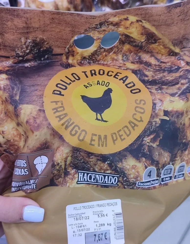 Pollo troceado