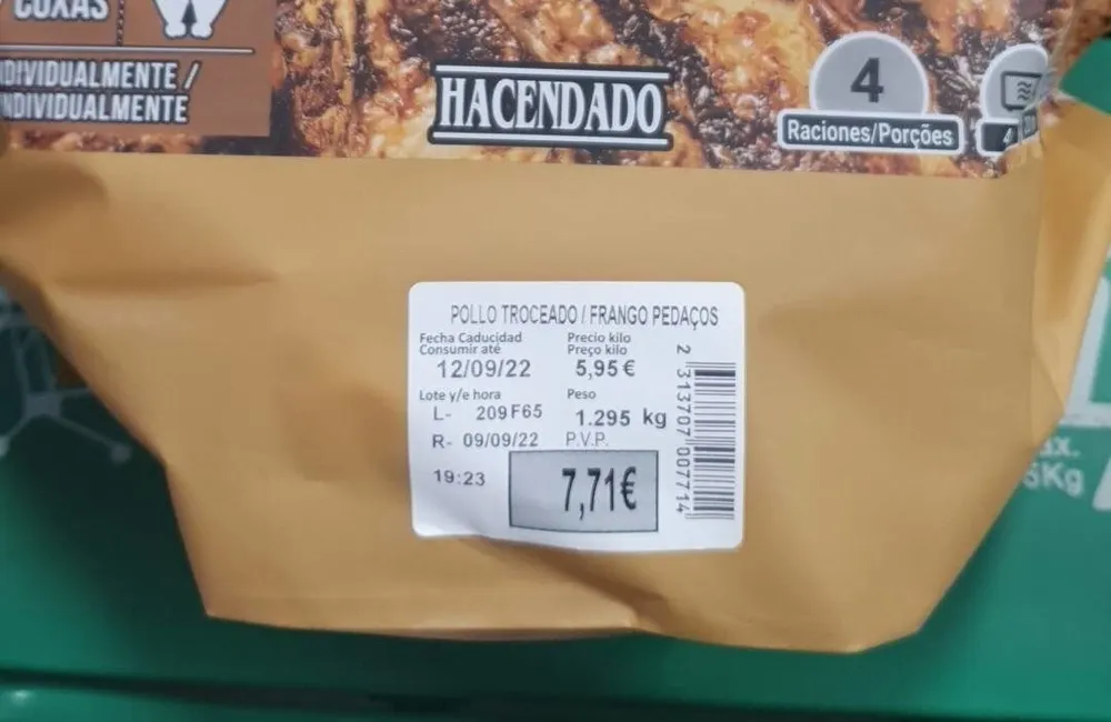 Pollo troceado