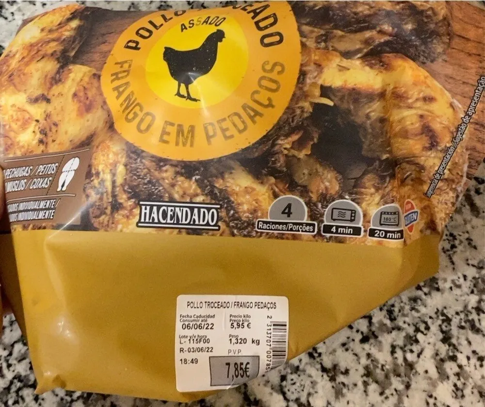 Pollo troceado