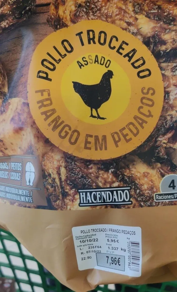 Pollo troceado