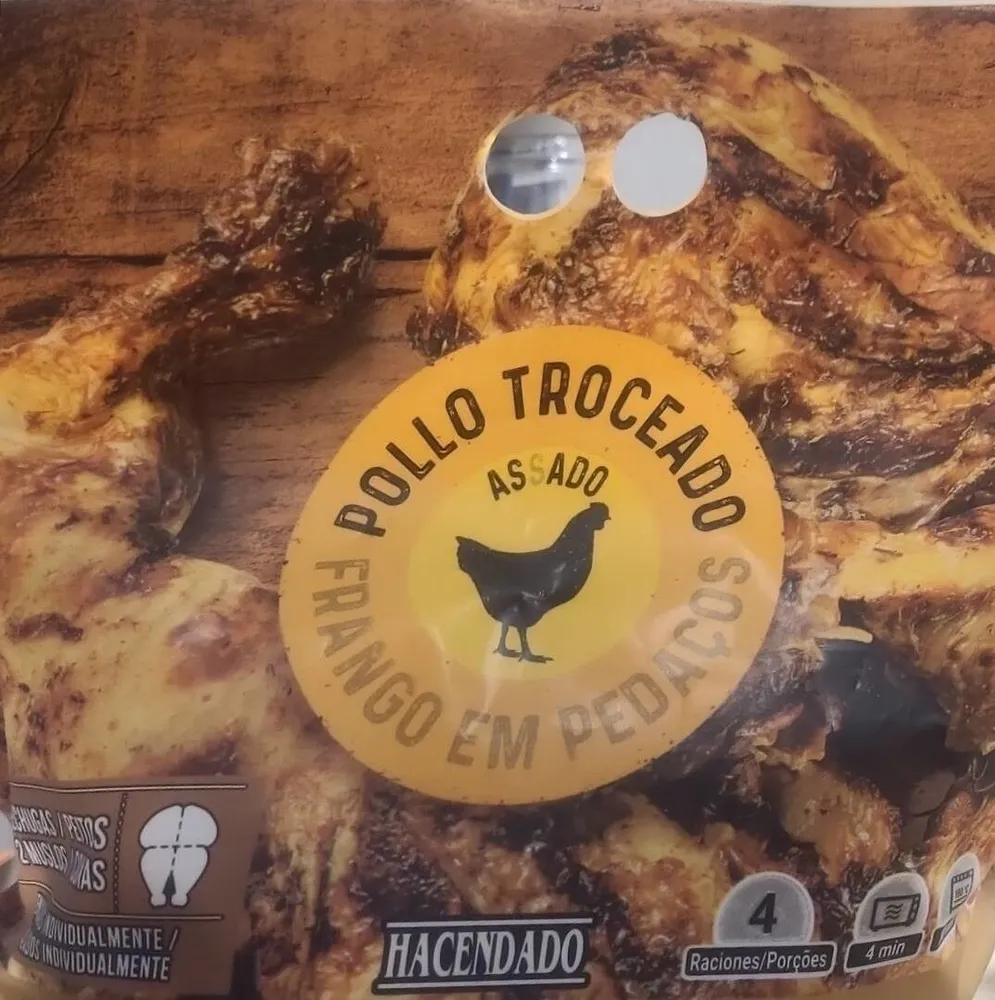 Pollo troceado asado