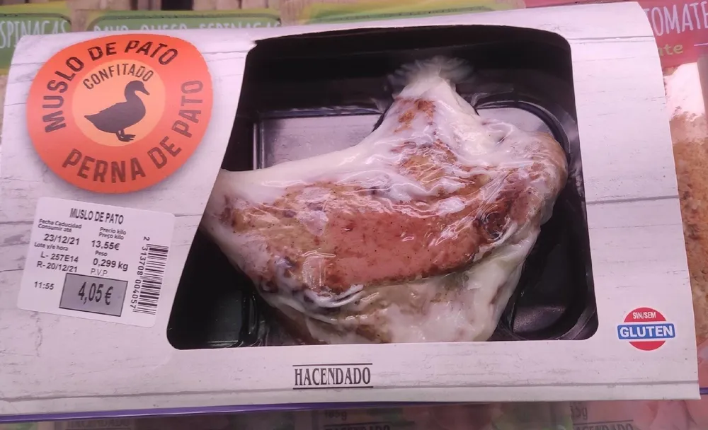 Muslos de pato confitado