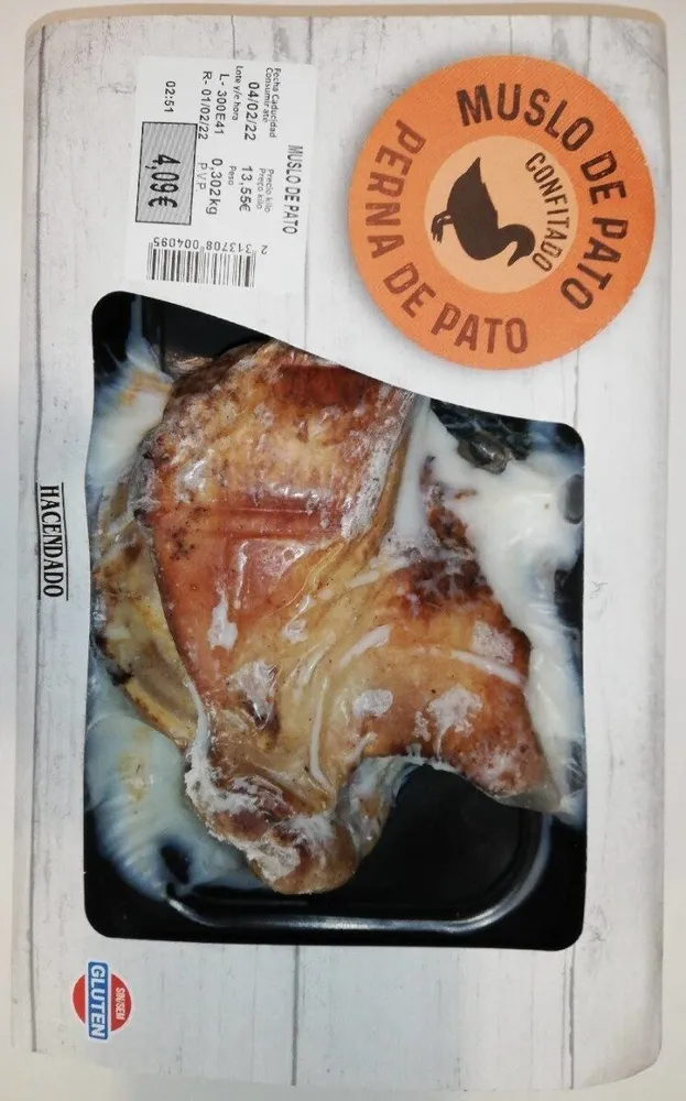 Muslo de pato confitado