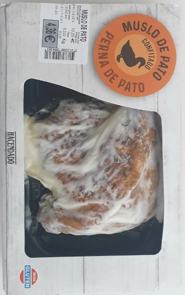 Muslo de pato confitado