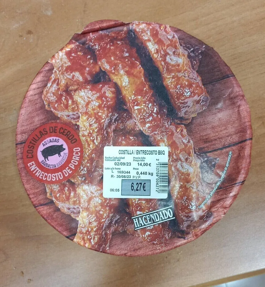 Costilla cerdo barbacoa