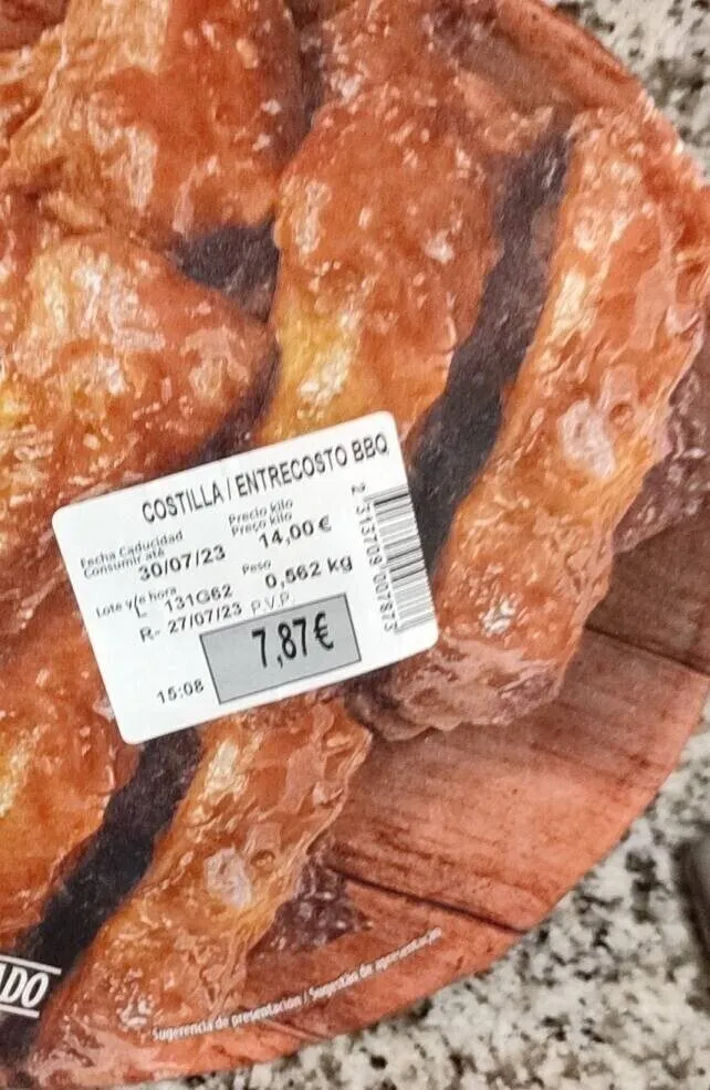 Costillas de cerdo asadas barbacoa