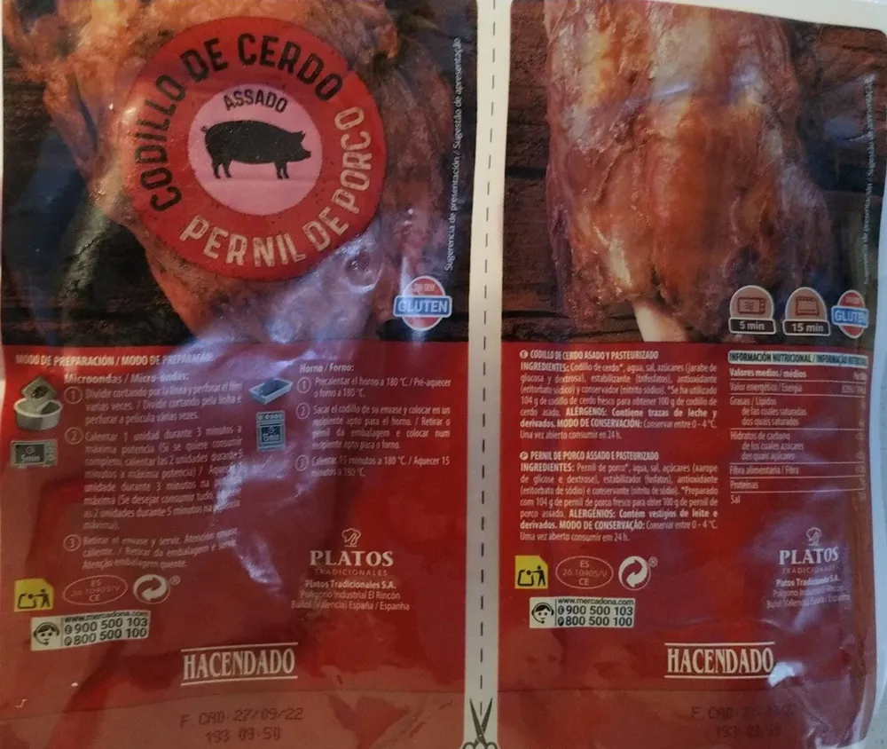 Codillo de cerdo asado