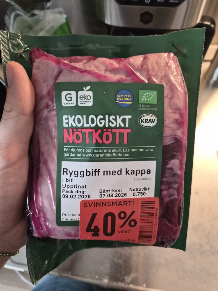 Ryggbiff Med Kappa