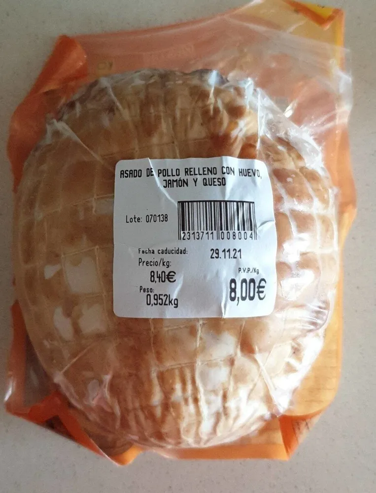 Asado de pollo relleno
