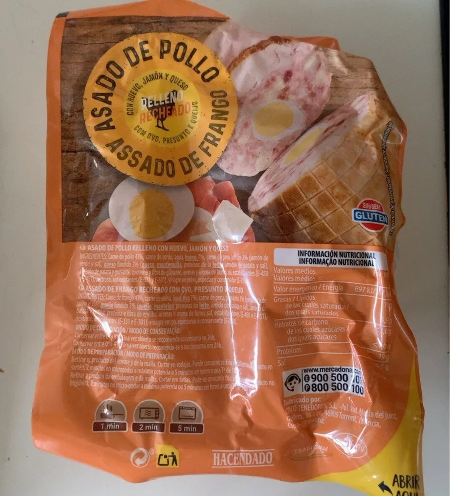 Asado de pollo relleno