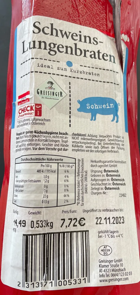 Schweinslungenbraten