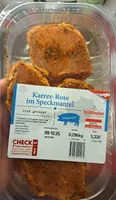 Karree-Rose im Speckmantel