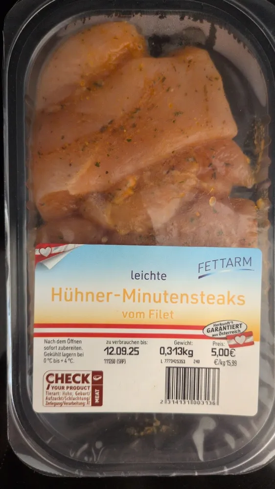 Hühner-Minutensteaks Fettarm