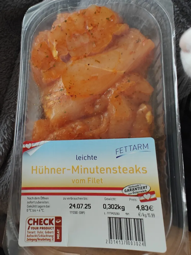 Hühner Minutensteaks
