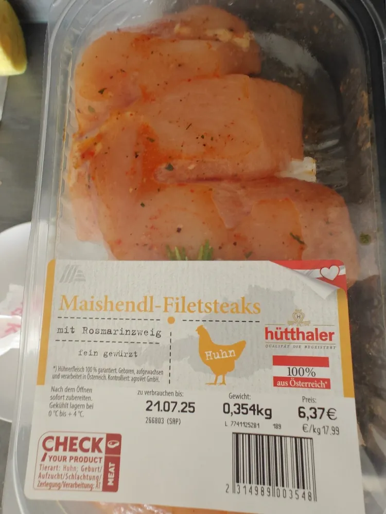 Hofer Maishendl Filetsteaks
