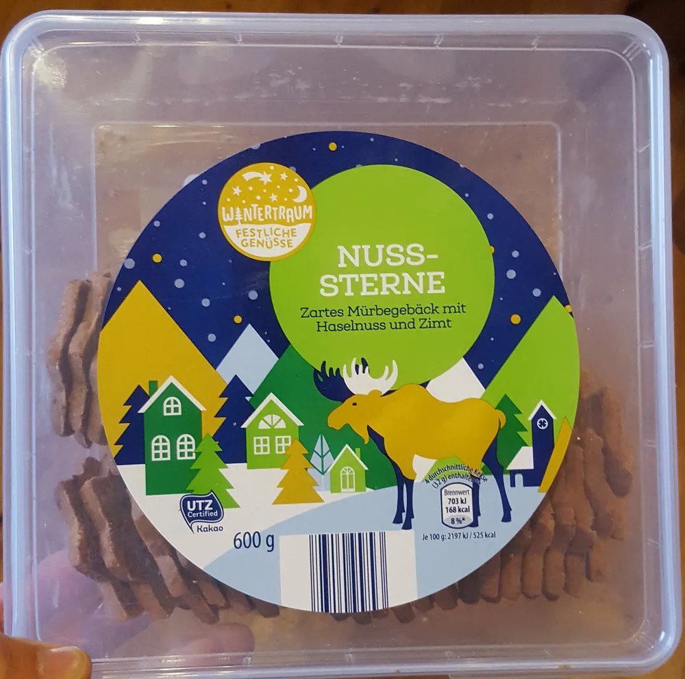 Nuss-Sterne - Mürbegebäck mit Haselnuss und Zimt