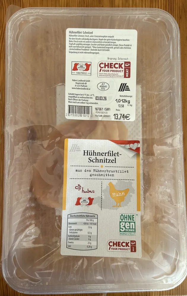Hühnerfilet Schnitzel