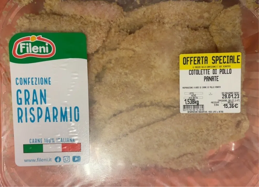 Cotolette di pollo panate