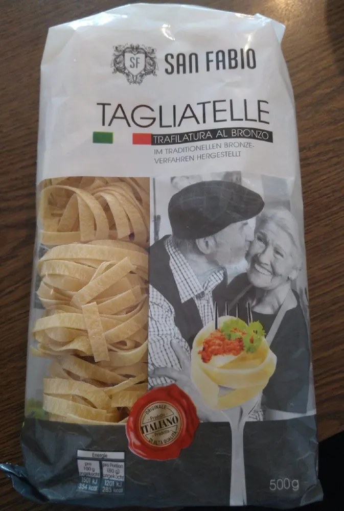 Tagliatelle, Ungekocht