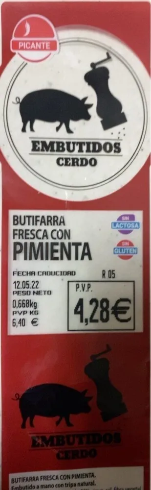 Butifarra fresca con pimienta