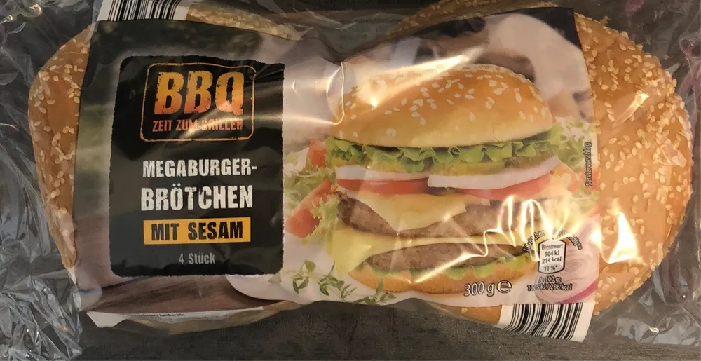 Megaburger-Brötchen mit sesam