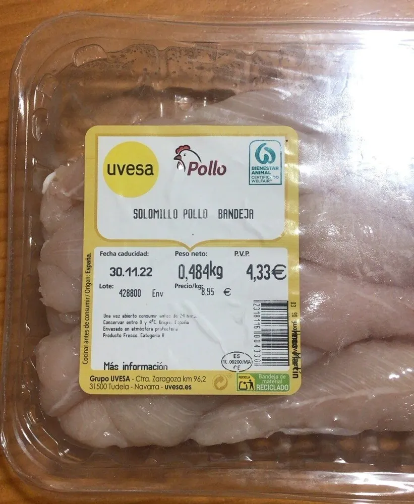 Solomillo de pollo