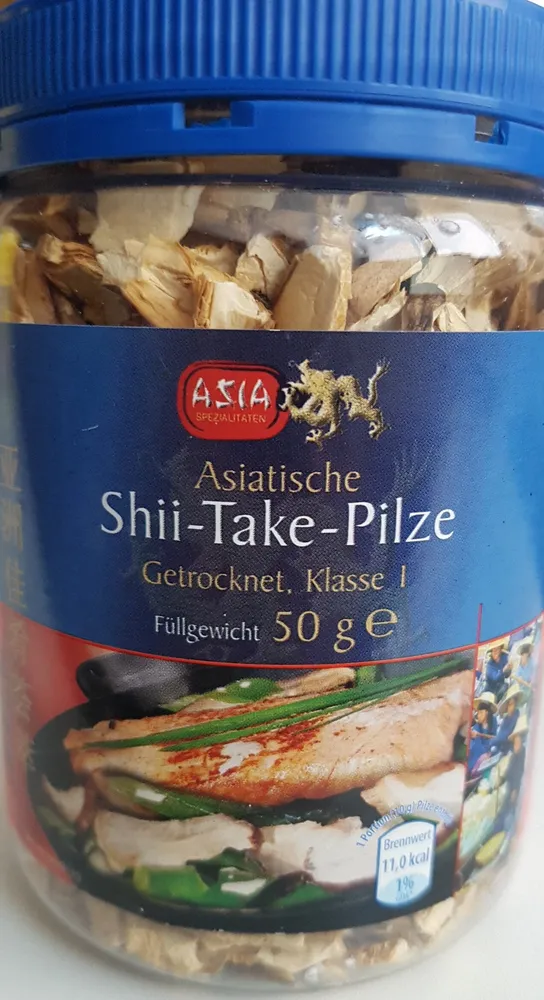 Asiatische Shii Take Pilze getrocknet