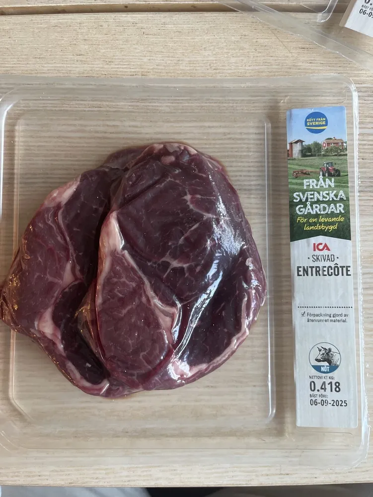 Entrecote skivad
