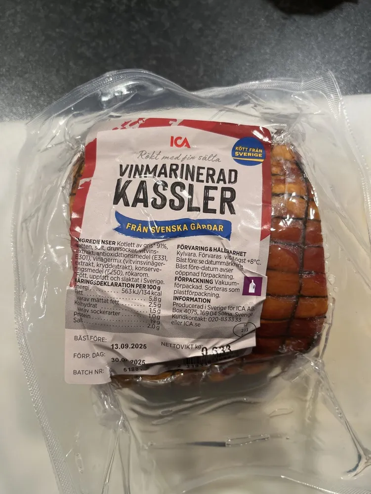 Vinmarinerad Kassler