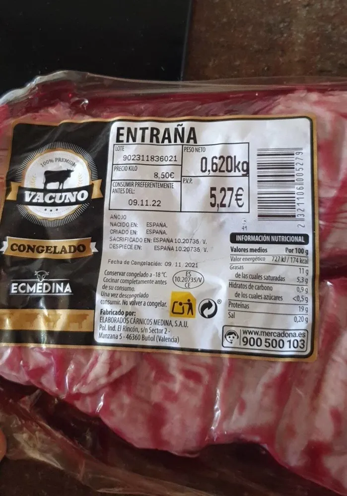 Ternera entraña
