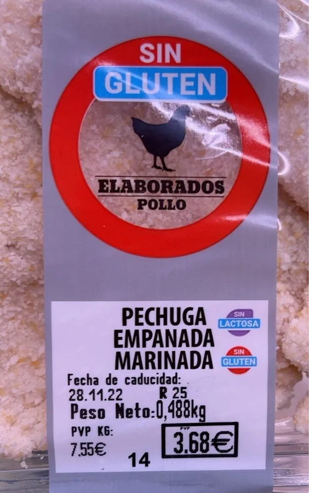 Pechuga de pollo empanada