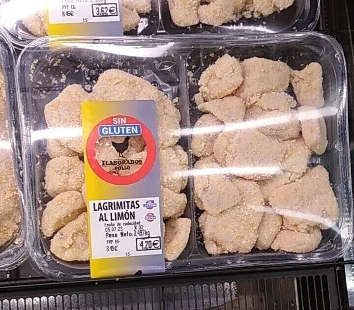 Lagrimitas al limón sin gluten