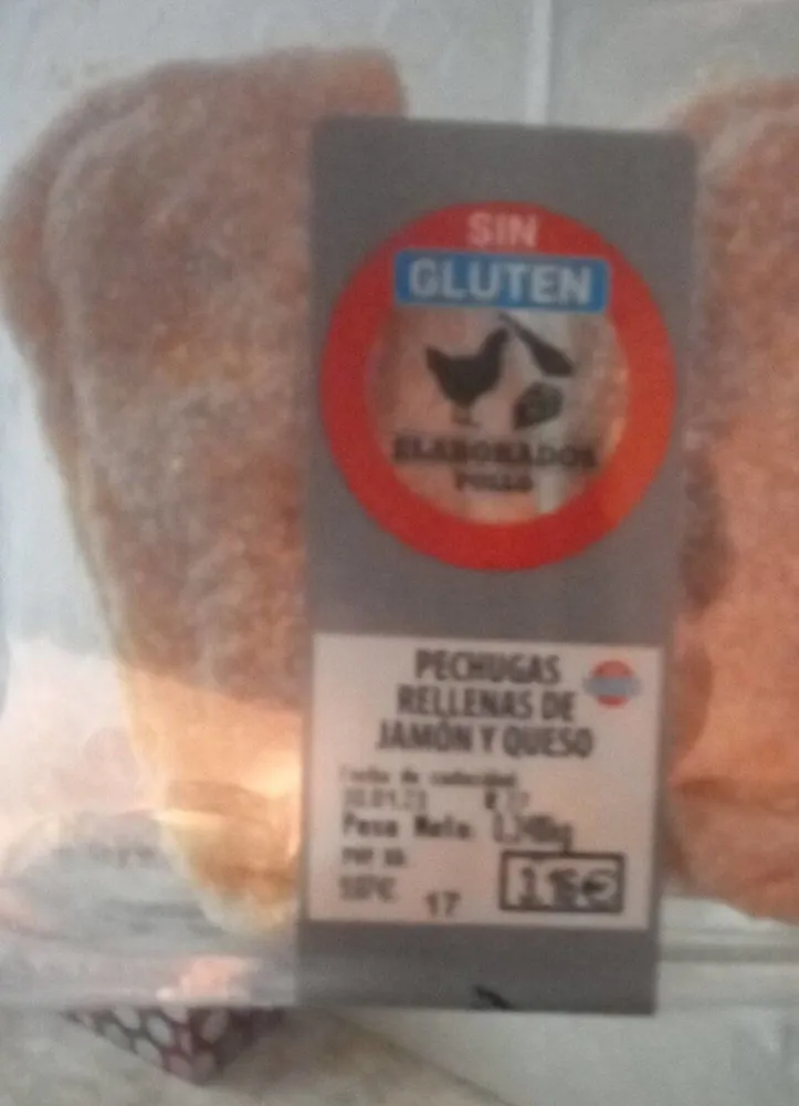 Pechugas rellenas de jamón y queso