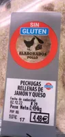 Pechugas rellenas de jamon y queso