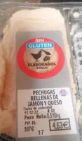 Pechugas rellenas jamon y queso